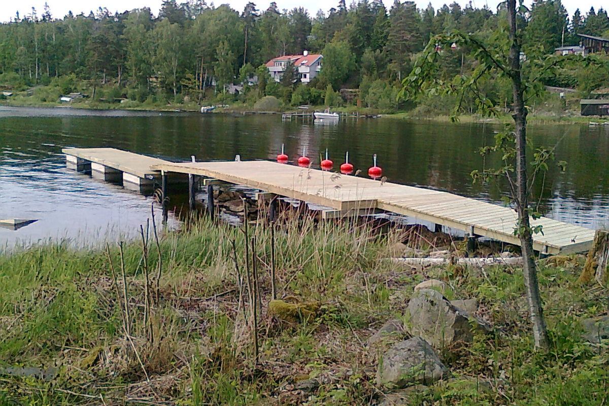 floating bridge on a lake